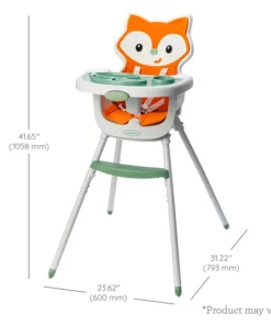 Infantino Grow With Me 4-in-1 Convertible High Chair - Orange