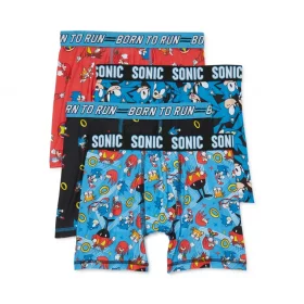 Sonic The Hedgehog Boys Boxer Brief Underwear 4 Pack