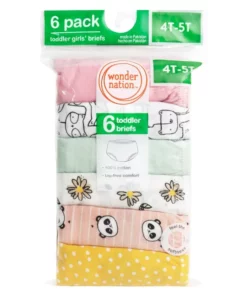 Wonder Nation Toddler Girls Brief - 6 Packs