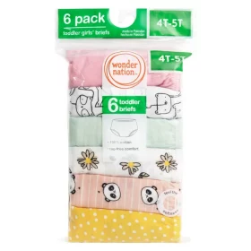 Wonder Nation Toddler Girls Brief - 6 Packs
