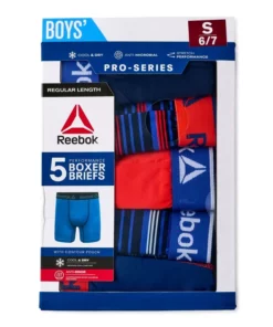 Reebok Boys UnderwearPerformancw Boxer Brief- 5 Pack