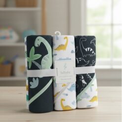 Lullaby Lane Baby 3 Hooded Towels - 3 Pack Dino