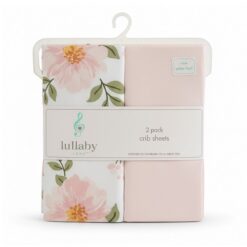 Lullaby Lane Baby Crib Sheet 2 Pack - Floral Pink
