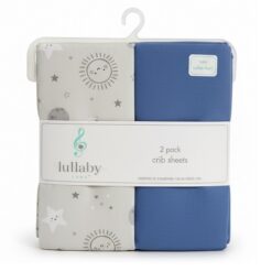 Lullaby Lane Baby Crib Sheet 2 Pack - Sunstar Blue