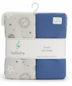 Lullaby Lane Baby Crib Sheet 2 Pack - Sunstar Blue