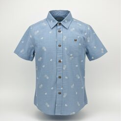 Falls Creek Boys Woven Chambray Button Down Shirt - Pineapple