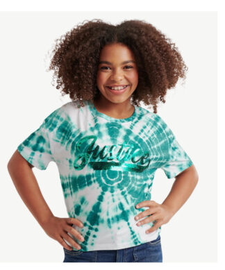 Justice Girls Tie Dye Tshirt - Green