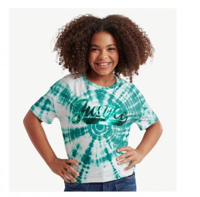 Justice Girls Tie Dye Tshirt - Green