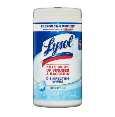 Lysol Disinfecting Wipes Crisp Linen - 80 Wet Wipes