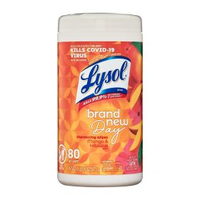 Lysol Disinfecting Wipes Mango Hibiscus - 80 Wet Wipes