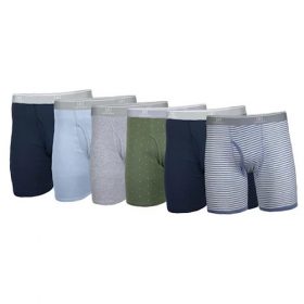 George Men's Regular Leg Boxer Briefs - 6 Packs