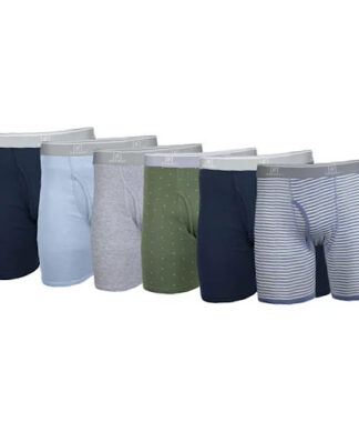 George Men's Regular Leg Boxer Briefs - 6 Packs