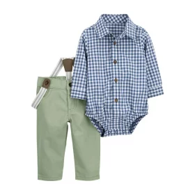 Carter's Child Of Mine Baby Boy Bodysuit Shirt & Pant Outfit Set 2 Piece