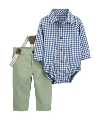 Carter's Child Of Mine Baby Boy Bodysuit Shirt & Pant Outfit Set 2 Piece