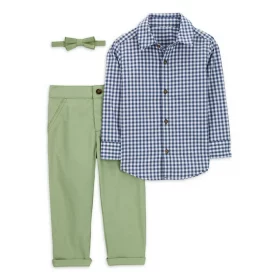 Carter's Child Of Mine Toddler Boys Shirt, Pant & Bow Tie Outfit Set 2 Piece