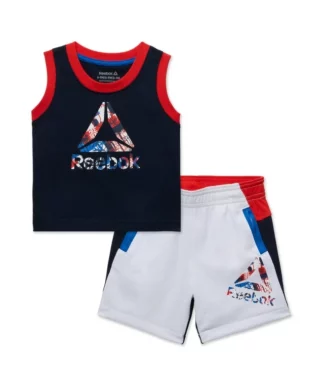 Reebok Baby Boy Tank Top & Shirt 2Pcs Outfit Set