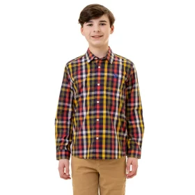 US Polo Assn Boys Long Sleeve Oxford Woven Shirt - Plaid RYB