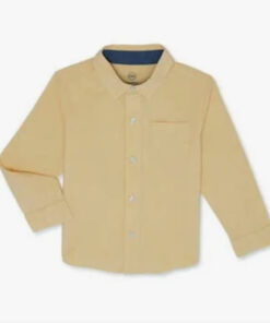 Wonder Nation Toddler Boys Woven Shirt With Long Sleeve - Yellow