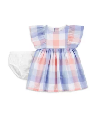 Carter's Child Of Mine Baby Girls Dress With Diaper Cover - Plaid