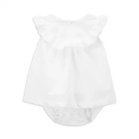 Carter's Child Of Mine Baby Girls One Piece White Dress - Naming Ceremony