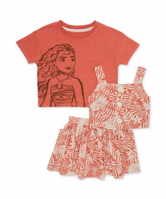 Disney Moana Toddler Girls Tshirt, Tank & Skirt Set
