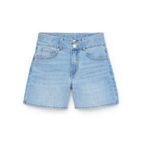 Wonder Nation Girls High Rise Denim Shorts - Light Blue