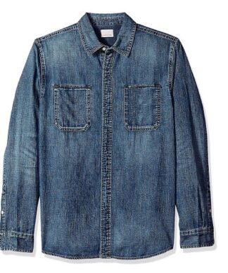 Colorful Planet Boys Acid Wash Denim Shirt - Blue