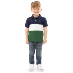 U.S Polo Assn. Toddler Boys Colorblock Polo Shirt