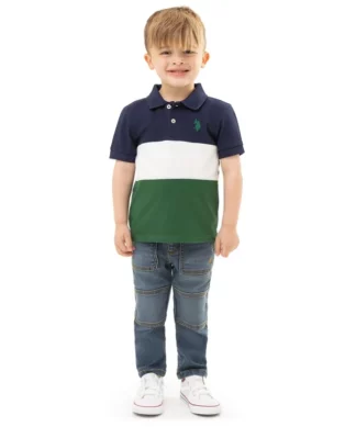 U.S Polo Assn. Toddler Boys Colorblock Polo Shirt