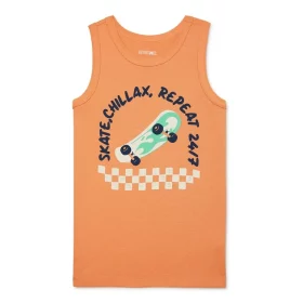Garanimals Toddler Boys Graphic Tank Top - Orange Skate