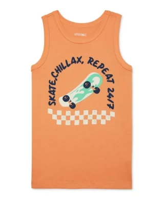 Garanimals Toddler Boys Graphic Tank Top - Orange Skate