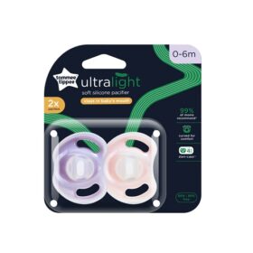 Tommee Tippee Ultra-Light Silicone Pacifier, 2 Count  Includes Sterilizer Box