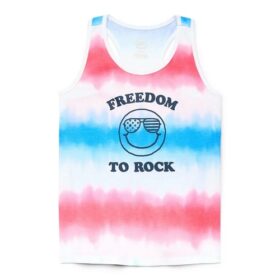 Wonder Nation Girls Tie Dye Freedom To Rock Tank Top