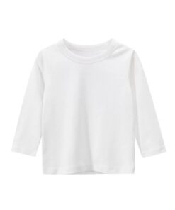 Garanimals Baby & Toddler Boys Graphic Tshirt with Long Sleeves - Plain Whit