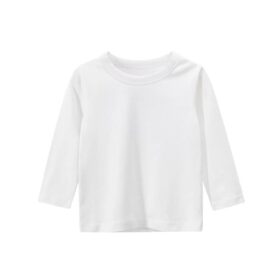 Garanimals Baby & Toddler Boys Graphic Tshirt with Long Sleeves - Plain Whit
