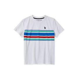 U.S Polo Assn. Toddler Boys Stripe T-shirt - White