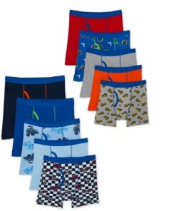 Wonder Nation Boys Underwear Soft Cotton Boxer Brief - 10 Pack