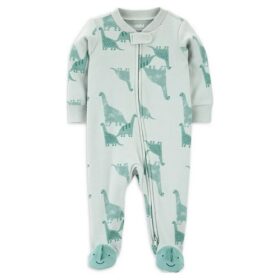 Carter's Child Of Mine Baby Boy Print Sleeper Pyjamas - Green Dino