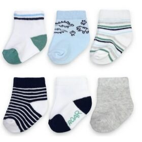 Carter's Child Of Mine Baby Boys Dino Crew Cuff Socks - 6 Packs