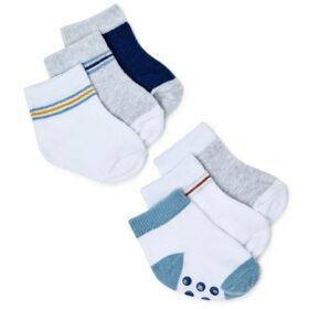 Carter's Child Of Mine Baby Boys Retro Crew Cuff Socks - 6 Packs