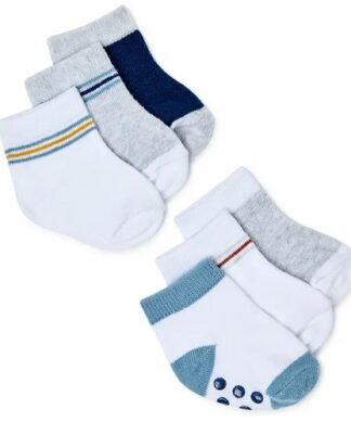 Carter's Child Of Mine Baby Boys Retro Crew Cuff Socks - 6 Packs