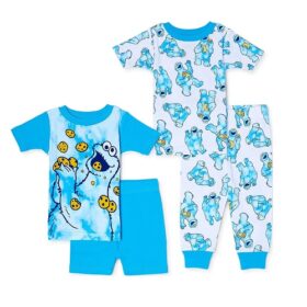 Sesame Street Cookie Monster Baby Boy Tshirt, Shorts & Pant Pyjamas