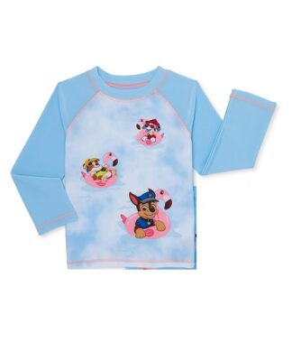 Nickelodeon Paw Patrol Toddler Boys Long Sleeve Swim Trunk Top