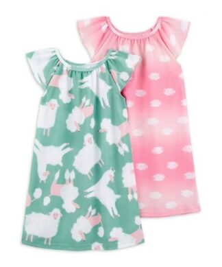 Carter's Child of Mine Toddler Girls Pajama Night Gown, 2-Pack