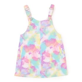 Wonder Toddler Girls Jeans Tie Dye Pinafore Dress