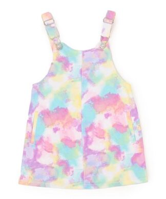 Wonder Toddler Girls Jeans Tie Dye Pinafore Dress