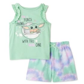 Disney Star Wars Mandalorin Nany & Toddler Yoda Tank Top & Shorts