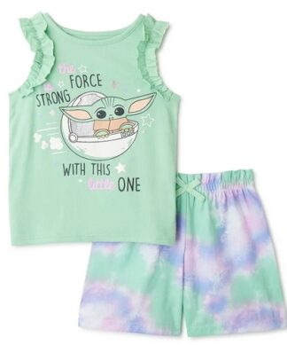 Disney Star Wars Mandalorin Nany & Toddler Yoda Tank Top & Shorts