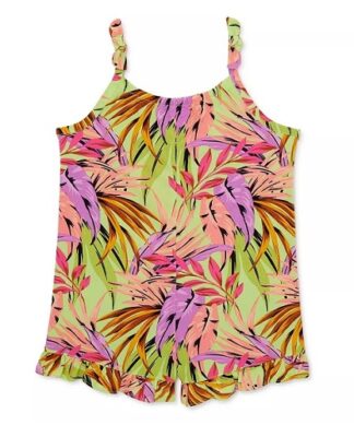 Wonder Nation Baby & Toddler Girls Sleeveless Romper - Floral