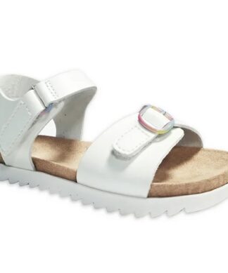 Wonder Nation Toddler Girls Buckle Sandals - White